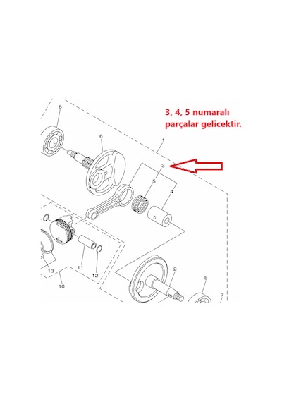 Yamaha Crypton S 2018 - 2020 Biyel Kolu 1fc-e1650-01