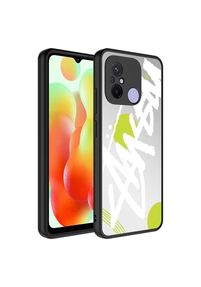Xiaomi Redmi 12c Kılıf Aynalı Desenli Kamera Korumalı Parlak Mirror Kapak