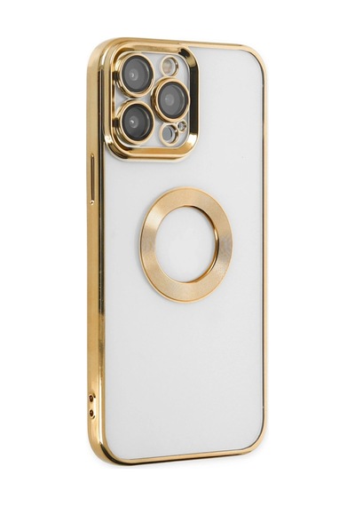 Apple Uyumlu iPhone 14 Pro Max Kılıf Slot Silikon Altın
