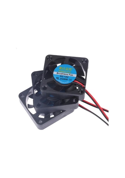 50x50x10 mm. 12V DC Sessiz Fırçasız Motor 3D Printer Kare FAN