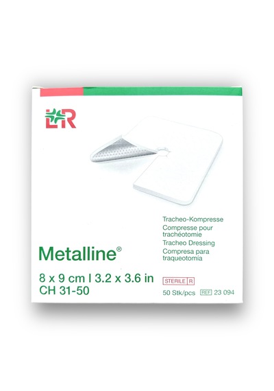Metalline Steril Trakeostomi Kanül Pedi 8 X 9 Cm - 50 Adet