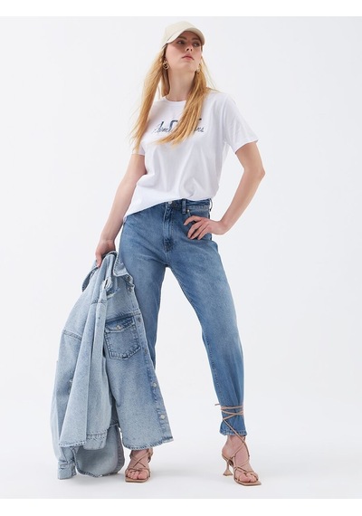 LOFT Mom Regular Fit Kadın Pantolon Lf2029583 Q1.v1 Denim LOFT Mom Regular Fit Kadın Pantolon Lf2029583 Q1.v1 Denim