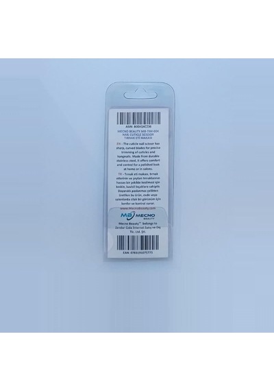Lexroo Profesyonel Paslanmaz Çelik Tırnak Makası, 9 Cm, Metalik Gri, Mb-tım-004