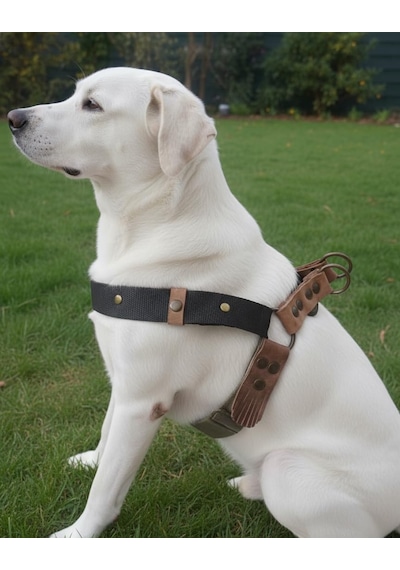 Köpek Göğüs Tasması Ayarlanabilir Orta Ve Büyük Irk Kolon Kordon Kamuflaj & Siyah
