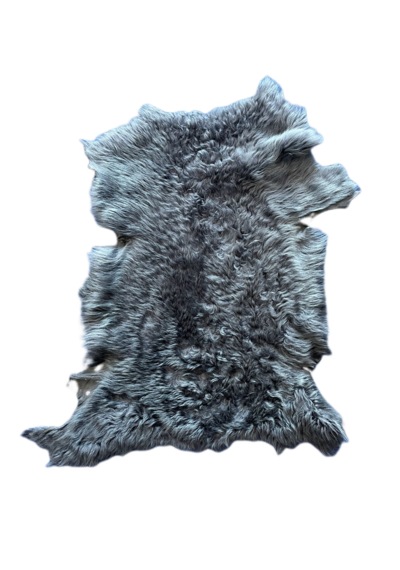 Naturel Uzun Tüylü Koyun Postu Füme 70x50cm