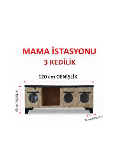 3 Kedilik Osb Kedi Yuvası & Mama İstasyonu Sokak Kedisi Barınağı Bahçe Ve Dış Mekan Uyumlu