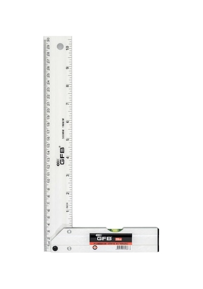 25cm Alüminyum Gönye Su Terazili Gfb5550