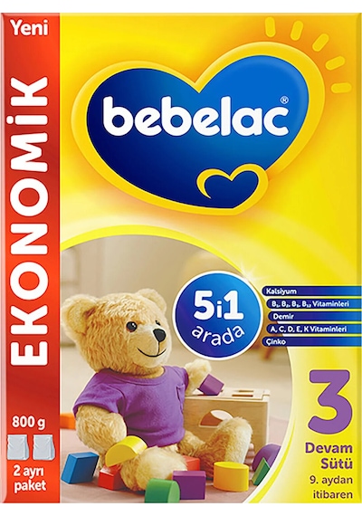 Bebelac 3 Numara Devam Sütü 800 G 4 Adet