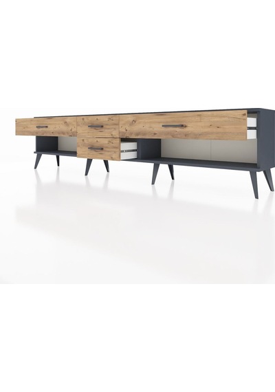 Arges Tv Ünitesi 4 Çekmeceli 220x30x51 Antrasit-çam Atlas Çam/atlas Çam - Antrasıt Arges Tv Ünitesi 4 Çekmeceli 220x30x51 Antrasit-çam Atlas Çam/atlas Çam - Antrasıt