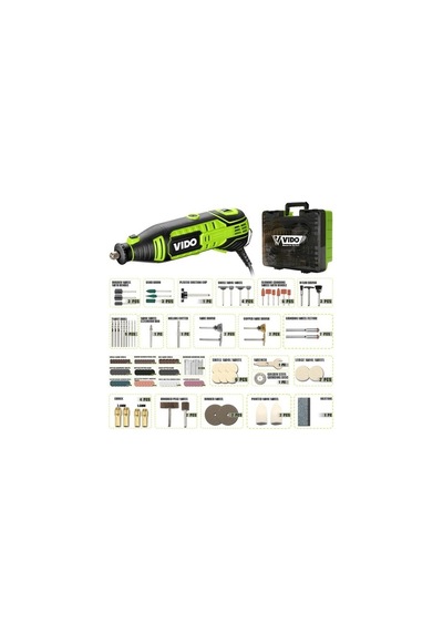 Vido Wd010710185 Elektirkli 6 Kademe Mini Taşlama Seti 290 Parça