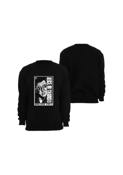 Alice In Chains Baskılı Unisex Bisiklet Yaka Sweatshirt Siyah