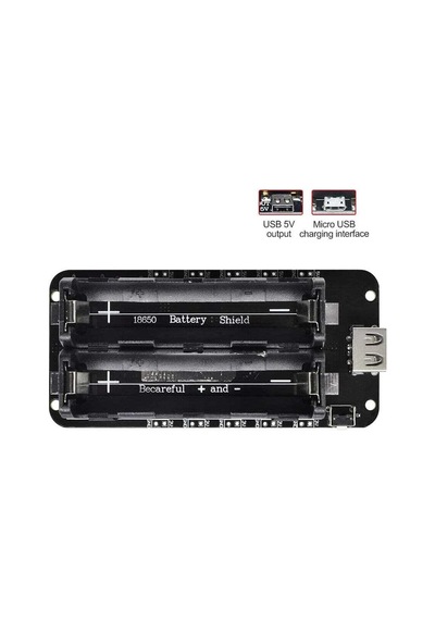 2'Li Anahtarlı 18650 Lityum Pil Yuvası V8 Mikro Usb