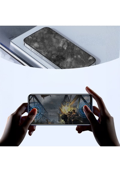 Apple Uyumlu   iPhone 17 Pro Raptic Air Glass 2.5d Privacy Hayalet Ekran Koruyucu 2 Adet Uygulama Aparatlı Siyah