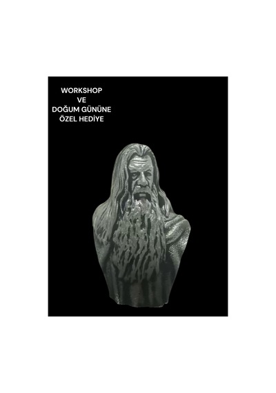 3d Gandalf Lord Of The Rings Figür Boyama Seti - Kendin Boya Hobi Ve Etkinlik Seti - Akrilik Boya + 2 Fırça