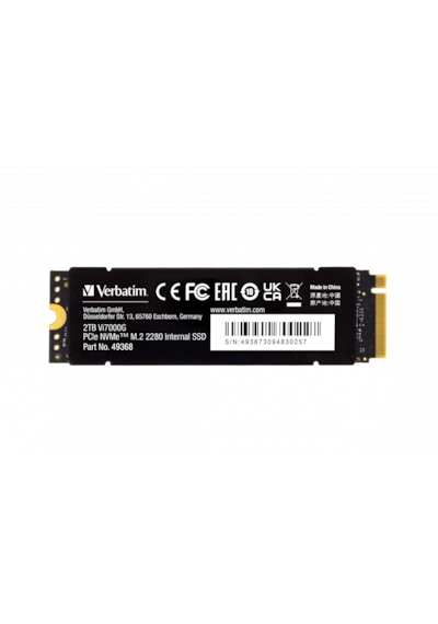 Verbatim Vi7000G 2TB 7000MB - 6500MB Playstation 5 Uyumlu M2 NVMe PCIe Gen 4 SSD