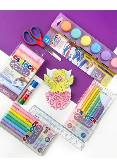 Pastel Renk Kuru Boya Kalemi 24'lü Çok Renkli