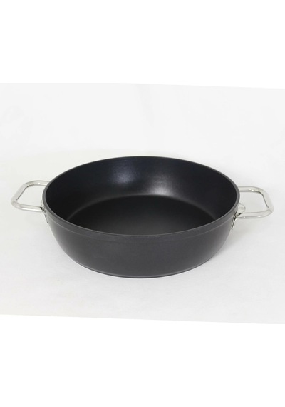 Evimsaray Arte Diamond Granit Basık Tencere 26 Cm Siyah