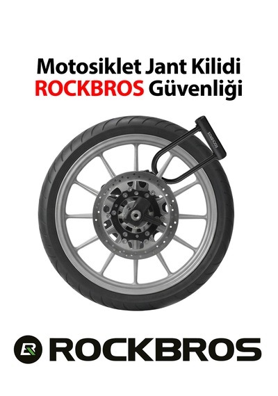 Çelik U Motosiklet Ve Bisiklet Kilidi 22 Mm Mat Siyah