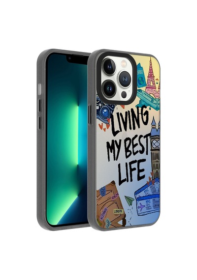 Apple Uyumlu iPhone 13 Pro Max Kılıf Desenli Zore Dragon Sert Kılıf