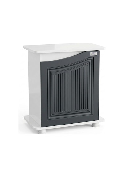 Kanki Pet West Seri West6035-ant1 Akvaryum Sehpası 60x35 Cm - Beyaz & Antrasit Gri Mdf