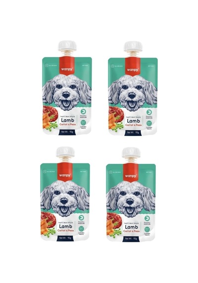 Wanpy Kuzu Havuç Köpek Et Ezmesi 90 Gr X 4