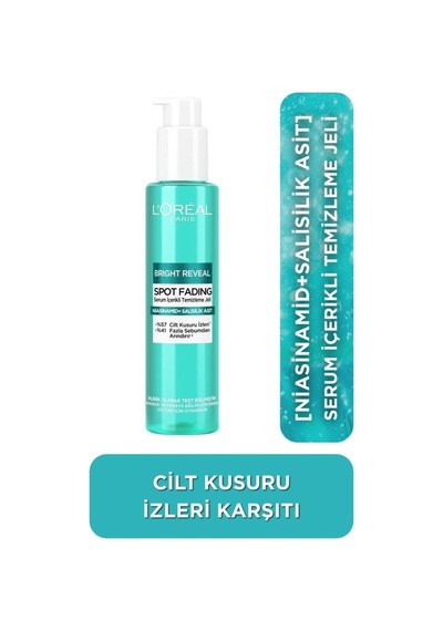 L'oréal Paris Bright Reveal Cilt Kusuru Izi Karşıtı, Serum Içerikli Temizleme Jeli Niasinamid+salisilik Asit 150ml