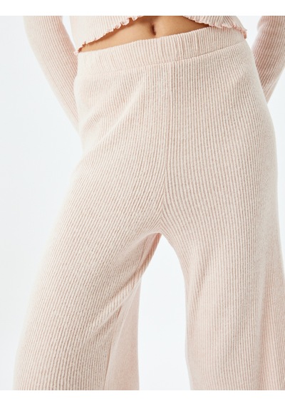 Koton Rahat Kalıp Yumuşak Dokulu Örme Pijama Altı Pembe 5wlk40169mk Gül