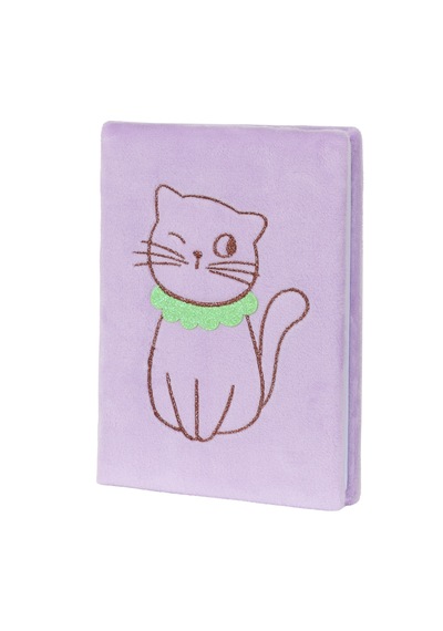 Pelüş Ve Eğlenceli Defter - Kedi Figürlü Lila