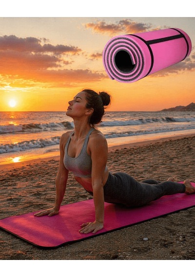 10mm Yoga Matı Pembe Altın