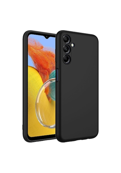 Kilifone - Samsung Uyumlu Galaxy M14 - Kılıf İçi Kadife Koruyucu Mara Lansman Kapak - Siyah