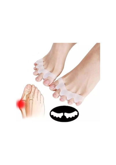 Ayak 5 Parmak Ayıran Silikon Bunyon Makara Halluks Valgus Ayırıcı