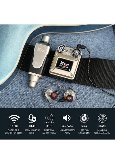 Xvive Xv-u45r4 4 Alıcı + 1 Vericili Kablosuz In-ear Monitör Sistemi