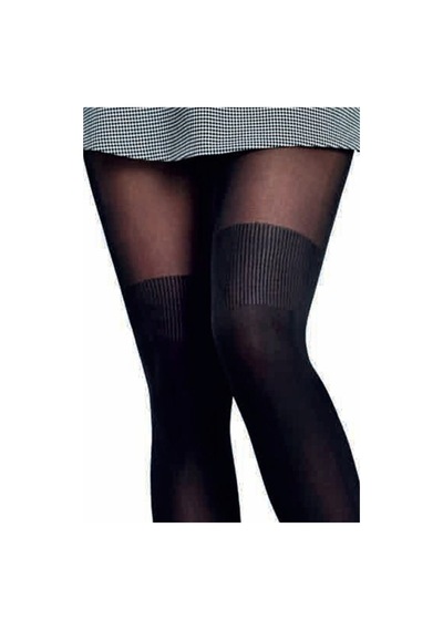Penti Kadın Siyah Over Knee Külotlu Çorap 2 Adet