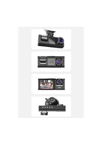 2.0 Lcd Ekranlı Döngüsel Kayıt Özellikli Üç Kameralı Oto Kamera 07948003