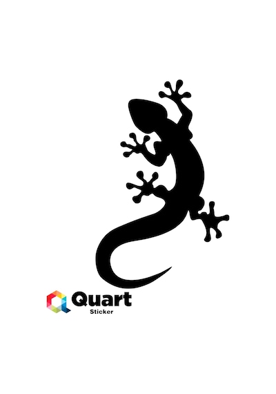 2 Adet Kertenkele Sticker Quarts Oto Sticker