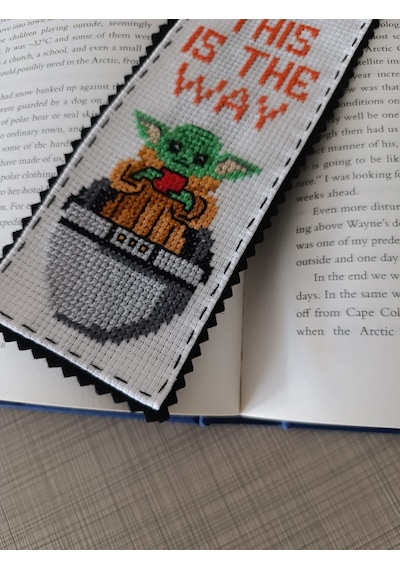Yoda Temalı Kanaviçe Kitap Ayracı