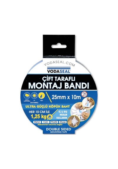 53.01.021 Çift Taraflı Montaj Bandı, 25x10 Sku: Zeusb07j1v11tv 0.05 M