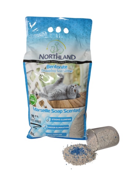 Northland Doğal Bentonite- Süper Topaklanan Marsilya Sabun Kokulu Kedi Kumu 10 Lt X 2 Adet