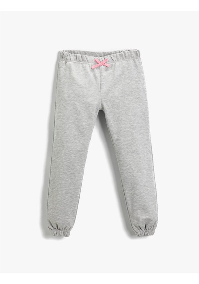 Koton Basic Fiyonklu Jogger Eşofman Altı Pamuklu Kar Melanj 2ykg47486ok Gri Melanj