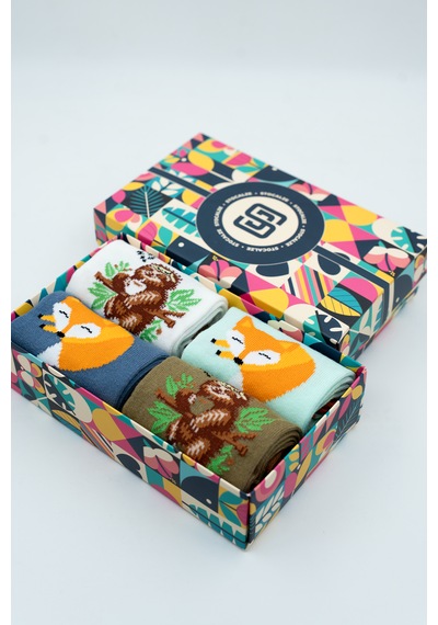 Stocalze Unisex Pamuklu Tilki Koala Özel Desenli 4 Farklı Renkli Esnek Terletmez Rahat Soket Çorap Beyaz - Lacivert - Haki - Turkuaz Stocalze Unisex Pamuklu Tilki Koala Özel Desenli 4 Farklı Renkli Esnek Terletmez Rahat Soket Çorap Beyaz - Lacivert - Haki - Turkuaz