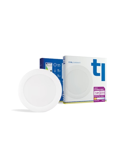 Redeem Plus C18W Downlight, Titreşimsiz, Göz Konforu, 1811 Lümen, Tatlı Beyaz, 3500 Kelvin Beyaz