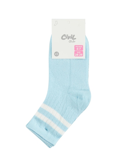 Civil Girls Basic Çemberli 5'li 2-12 Yaş Kız Soket Çorap Standart