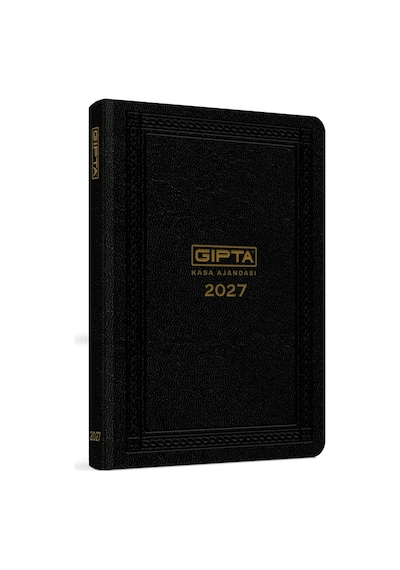 2027 17x24 Kasa Ajandası 432 Sayfa Pazar Günleri Tek Sayfa 111-tck Siyah