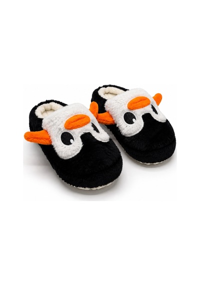 Stwenn Kadın Peluş Ev Terliği Penguen Desenli Kışlık Sıcak Tutan Kapalı Burun Yumuşak Tabanlı Rahat Pandufu Siyah Stwenn Kadın Peluş Ev Terliği Penguen Desenli Kışlık Sıcak Tutan Kapalı Burun Yumuşak Tabanlı Rahat Pandufu Siyah