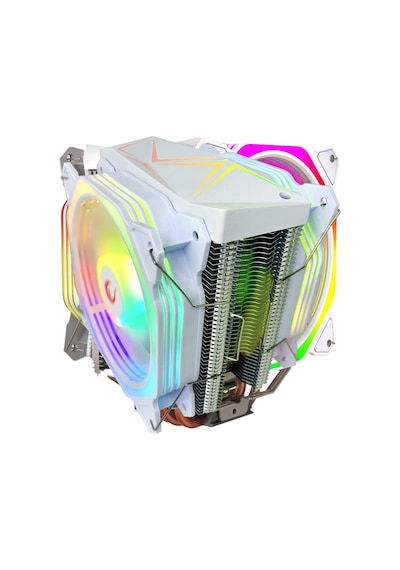 Rampage Octagon C60 Beyaz 2x120mm Argb Kule Tipi Islemci Sogutucu Çok Renkli