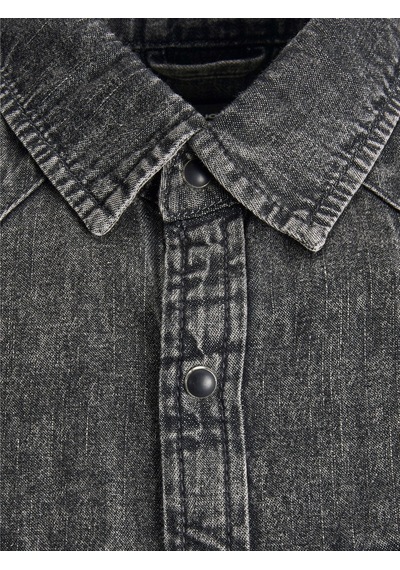 Jack & Jones Jack&Jones Siyah-Gri Erkek Kot Gömlek 12213202 Gri - Siyah