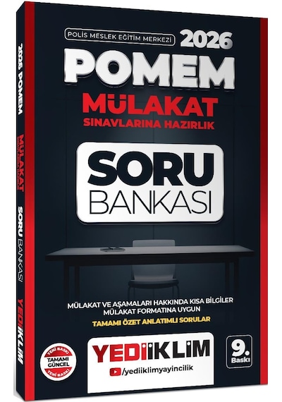 Yediiklim 2026 Pomem Mülakat Sınavlarına Hazırlık Tamamı Özet Anlatımlı Soru Bankası 9. Baskı