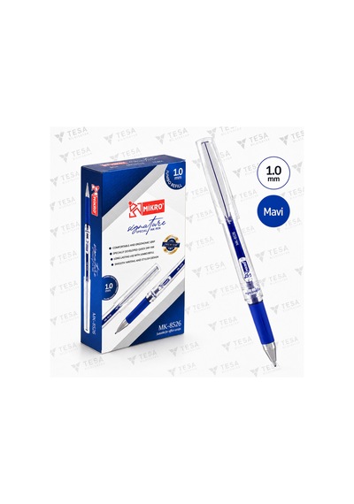 Signature Mk-8526 1.0 Mm Mavi İmza Kalemi 12'li Paket