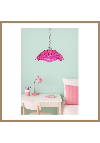 Bezos Pembe Akrilik Avize Modern Dekoratif Aydınlatma 35x35x12 Cm 22