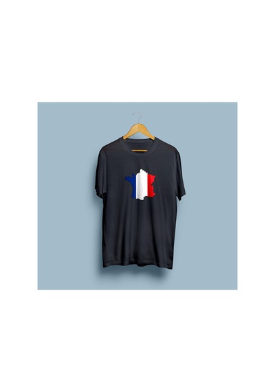 Bahriyeli Collection Oversize Fransa / France Tasarım Unisex T-shirt Siyah